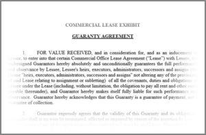 Personal Guarantee in a Commercial Office Lease